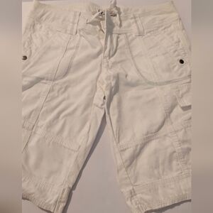 LEI Women's White Cargo Three Pocket Shorts Size 5 Junior Regular